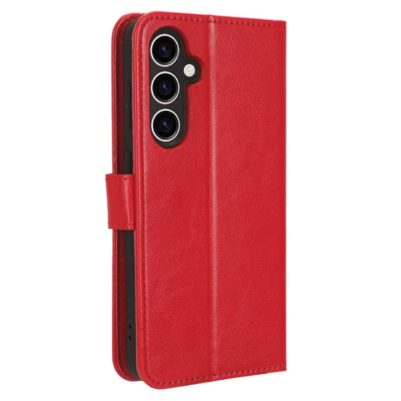 Откидной чехол для Samsung Galaxy S23 FE, Crazy Horse Wallet, красный