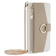 Флип-кейс для Samsung Galaxy M15 5G, Wallet Zipper Pocket, с зеркалом, белый