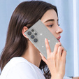 Чехол до Samsung Galaxy S24 Ultra, Glittery Powder, прозрачный / черный