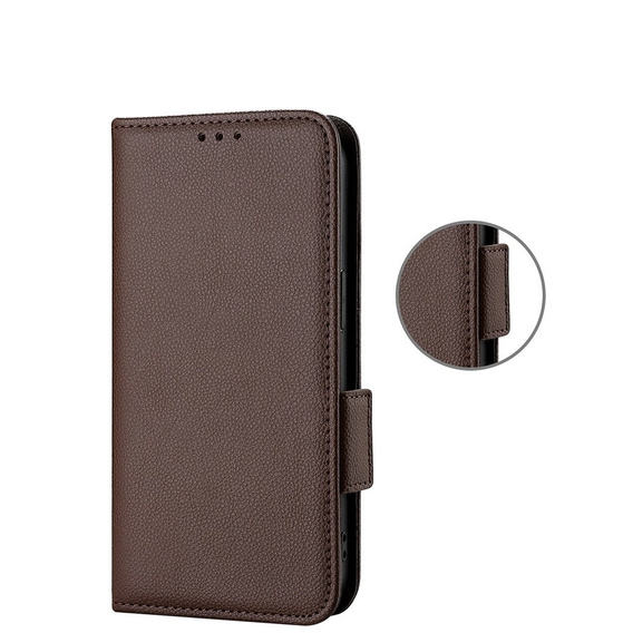 Чохол-книжка для Xiaomi Redmi Note 12 5G / POCO X5 5G, Wallet Litchi Magnet, коричневий