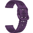 Силиконовый ремешок 22mm Soft Hollowed-out, Dark Purple