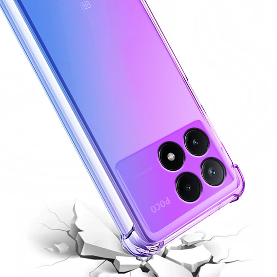 Чохол для Xiaomi Poco F6 Pro, Gradient Dropproof, Фіолетовий / синій