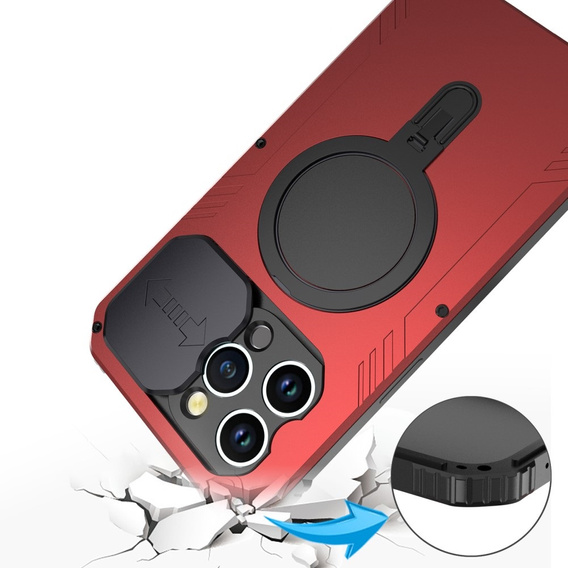 Чохол для iPhone 15 Pro Max, DefenderMag, червоний
