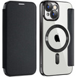 Откидной чехол для iPhone 15, RFID Wallet MagSafe CamShield, чёрный