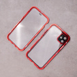 Чохол для iPhone 11, Magnetic Dual Glass, червоний