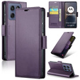 Чохол для Motorola Edge 60 / 60 Fusion, ERBORD Glossy Litchi, гаманець з клапаном, фіолетовий