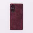 Чохол для Oppo A78 5G, ERBORD Vintage, гаманець з клапаном, червоний