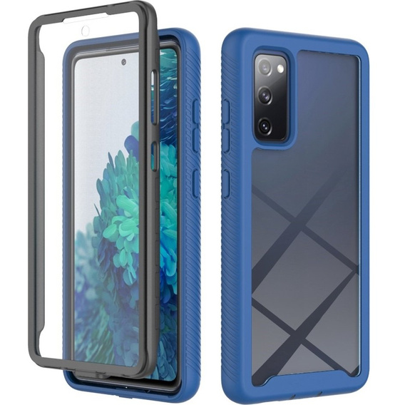 Чехол для Samsung Galaxy S20 FE, Shockproof, с пленкой, темно-синий