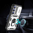 Чохол NOX Camera Slide Samsung Galaxy S23, CamShield Slide, CamShield Slide, білий / чорний