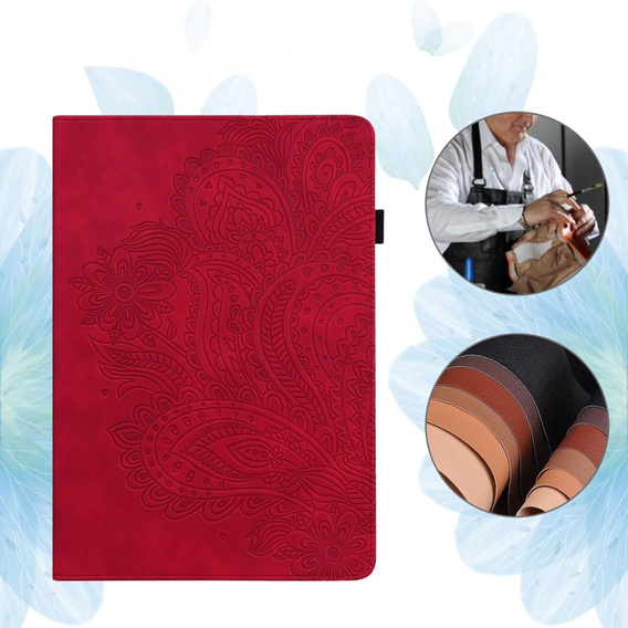 Чохол-накладка для Xiaomi Redmi Pad SE 11", flower, червоний
