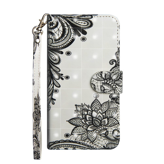 Откидной чехол для Xiaomi Redmi Note 8 Pro, Wallet flowers, белый