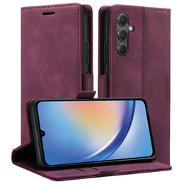 Чехол для Samsung Galaxy A35 5G, ERBORD Vintage, бумажник с клапаном, красный