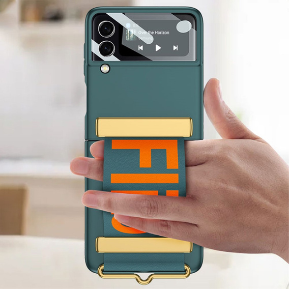 Чохол Letter Printed GKK для Samsung Galaxy Z Flip3, Green