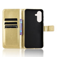 Откидной чехол для Samsung Galaxy A36, Crazy Horse Wallet, золотой