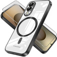 Чохол для Samsung Galaxy S25 Edge, Electro MagSafe, чорний + Скло на екран