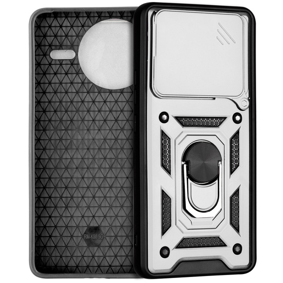 Чохол NOX Camera Slide Xiaomi Poco F7 Pro, CamShield Slide, сріблястий