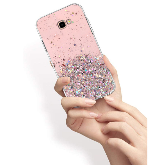 Чoхол до Samsung Galaxy J4 Plus, Glittery, рожевий