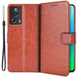 Откидной чехол для Xiaomi 13 Lite, Crazy Horse Wallet, коричневый
