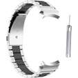 Браслет Stainless для  Samsung Galaxy Watch 4 / 4 Classic - Silver/Black