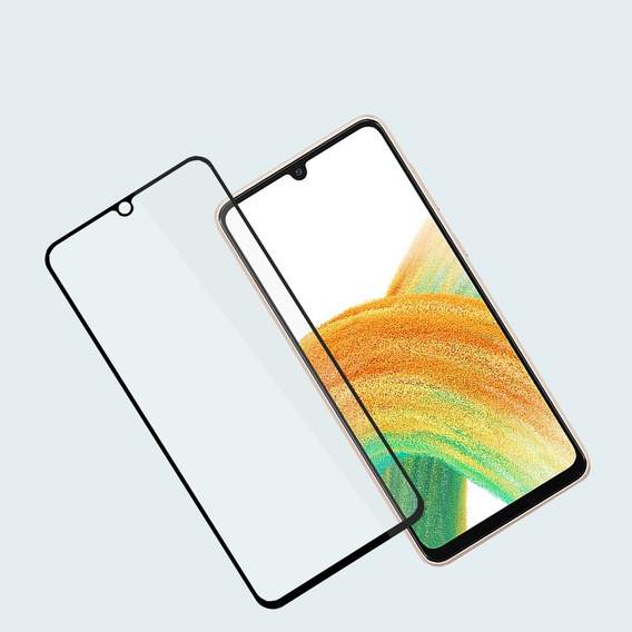 Закаленное стекло Amorus Full Glue для Samsung Galaxy A25 5G, черная рамка