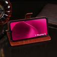 Футляр з клапаном для T Phone 3 5G, Crazy Horse Wallet, коричневий