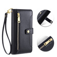 Откидной чехол для Xiaomi Redmi Note 13 Pro 5G, Wallet Zipper Pocket, чёрный