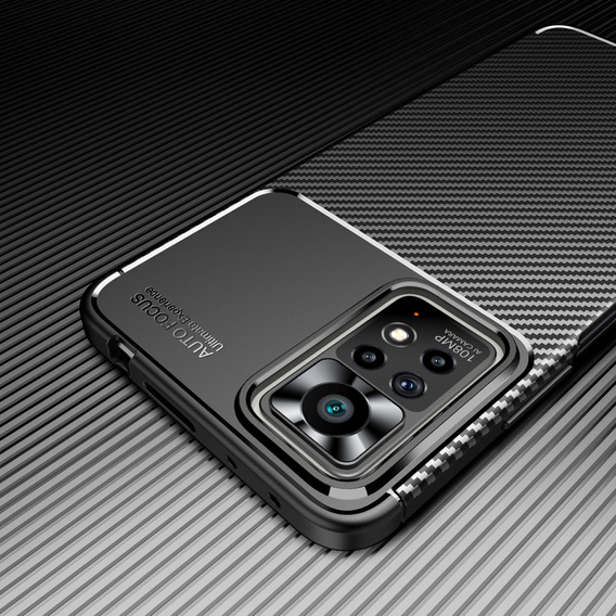 Чехол до Xiaomi Redmi Note 11 Pro 4G / 5G, Carbon Gel, чёрный