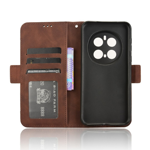 Откидной чехол для Honor Magic 7 Pro, Card Slot, коричневый