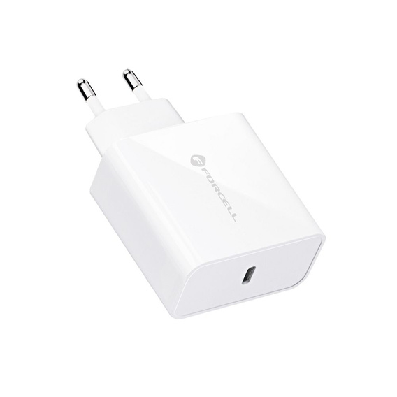 Зарядное устройство Forcell USB-A / 2x USB-C 3.45A GaN 70W PD QC 4.0, серый