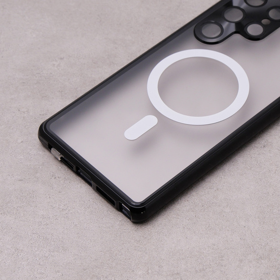 Магнітний чохол Dual Glass MagSafe для Samsung Galaxy S23 Ultra, чорний