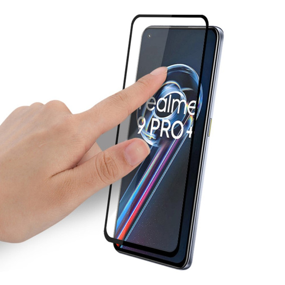 Загартоване скло Mocolo Full Glue для Realme 9 Pro+ Plus / Realme 9 4G, чорна рамка