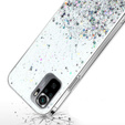 Чехол до Xiaomi Redmi Note 10/10S, Glittery, прозрачный