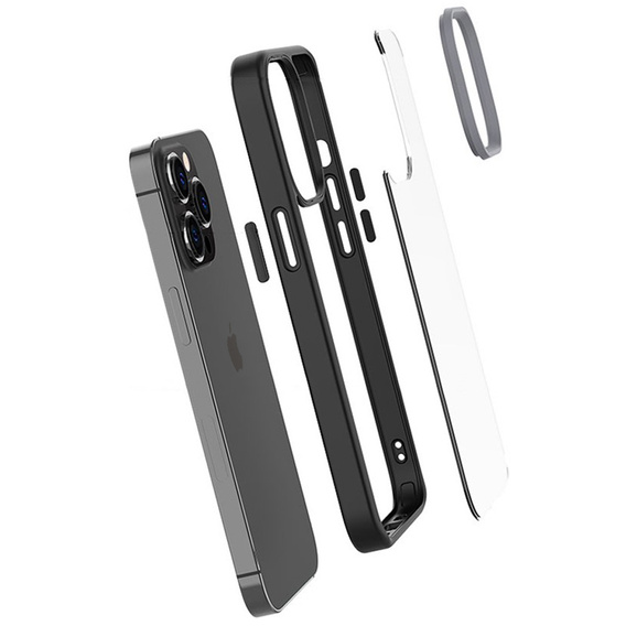 Чoхол до iPhone 13 Pro, ERBORD Hybrid Case, чорний