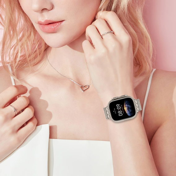 Сталевий ремінець для Apple Watch 1/2/3/4/5/6/7/8/SE/ULTRA 42/44/45/49 MM - бежевий
