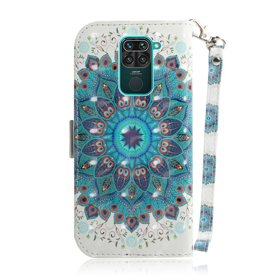 Откидной чехол для Xiaomi Redmi Note 9, Wallet, Mandala Flower