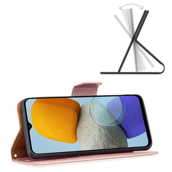 Чохол-книжка для Samsung Galaxy M33 5G, Wallet Litchi Magnet, рожевий rose gold