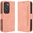 Откидной чехол для Oppo Reno 12 Pro, Card Slot, розовый