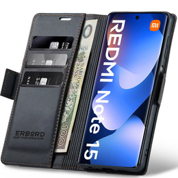 Чохол з клапаном ERBORD Glossy Litchi для Xiaomi Redmi Note 15 5G