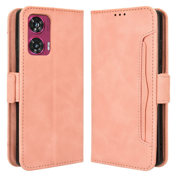 Откидной чехол для Motorola Edge 50 Fusion 5G, Card Slot, розовый