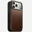 Чехол Nomad для iPhone 17 Pro Max, современный кожаный фолиант, коричневый