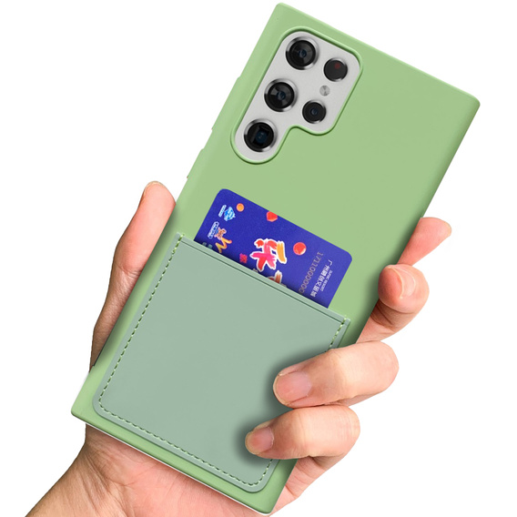 Кейс Silicone Lite Pocket для Samsung Galaxy S22 Ultra 5G - Matcha Green