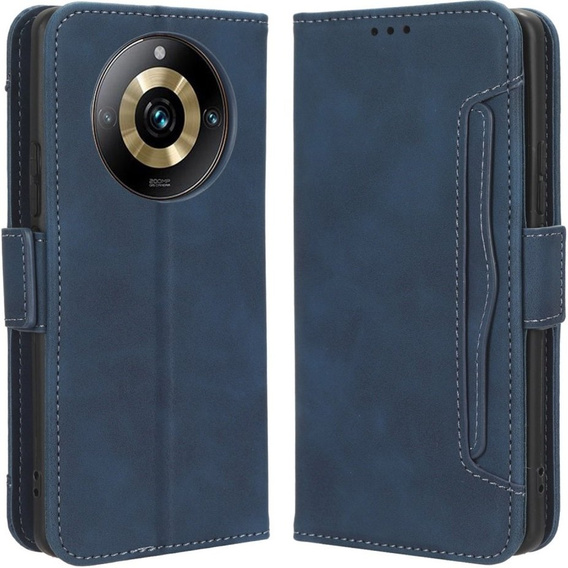 Футляр з клапаном для Realme 11 Pro 5G / Pro+ 5G, Card Slot, темно-синій 