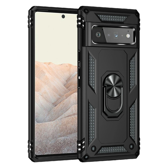 Бронированный Чехол до Google Pixel 6 Pro, Nox Case Ring, чёрный