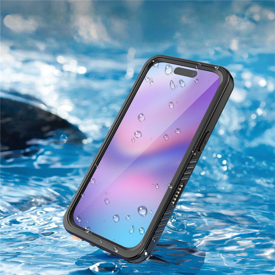 Чохол Redpepper для iPhone 17 Pro, водонепроникний, IP68, для MagSafe, прозорий з чорними боками