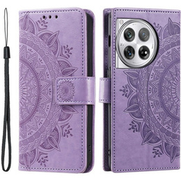 Чохол-книжка для OnePlus 12 5G, Mandala, фіолетовий
