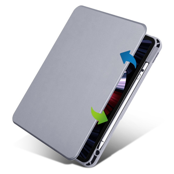 Чохол для iPad Pro 11" 2022/2021/2020 (4/3/2 gen.), з місцем для стилуса, що обертається на 360°, фіолетовий