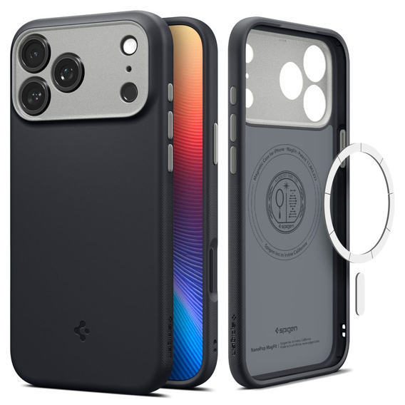 Spigen Чехол для iPhone 17 Pro, Nano Pop Mag MagSafe, черный кунжут