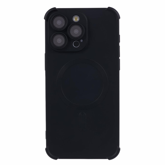 Силиконовый чехол для iPhone 15 Pro Max, для MagSafe, чёрный