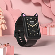 Силиконовый чехол CAT EARS для Xiaomi Mi Band 7 Pro, Black
