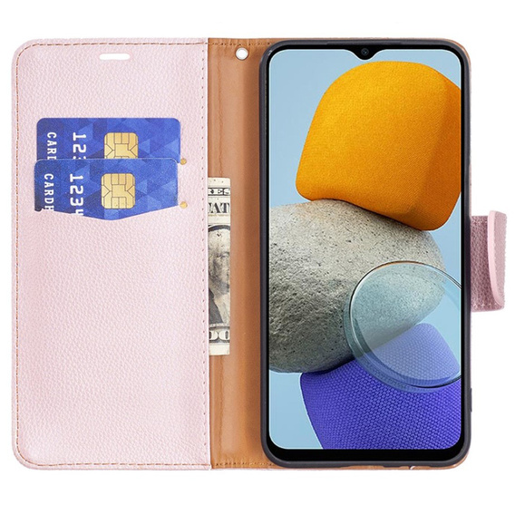 Чохол-книжка для Samsung Galaxy M33 5G, Wallet Litchi Magnet, рожевий rose gold